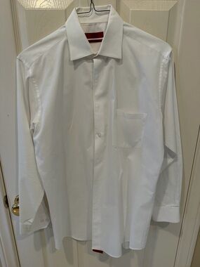 Alfani Men's White Long-Sleeve Fitted Dress Shirt